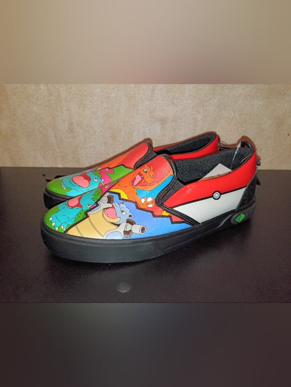 Kids Red Multicolor Pokémon Slip-On Shoes